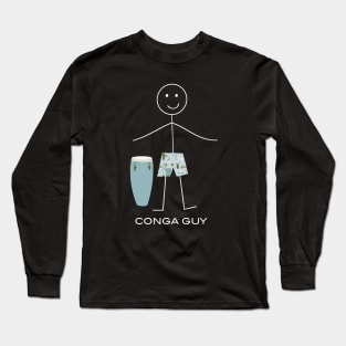 Funny Mens Conga Player Long Sleeve T-Shirt
